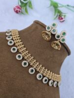 Emerald Stone Studded Artificial Necklace Set for Women